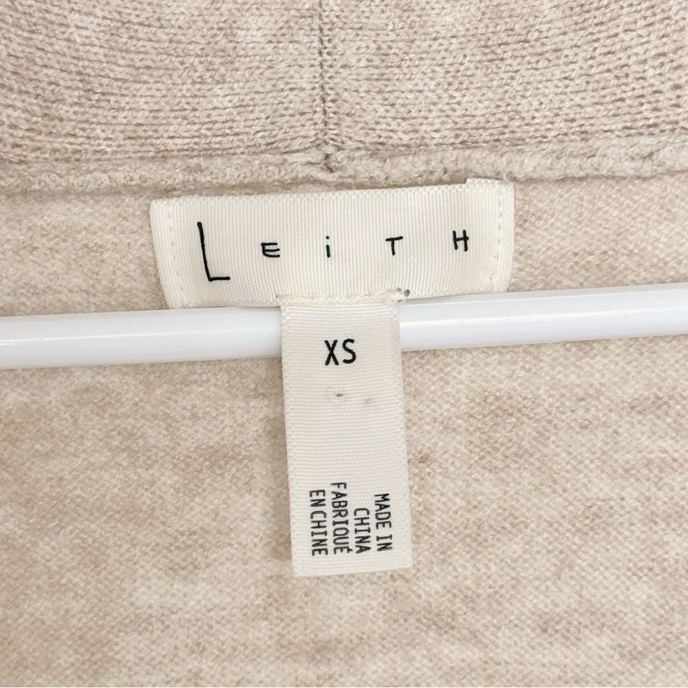 Leith Beige Open Front Long Cardigan Winter Fall Cozy Neutral boho loungewear XS